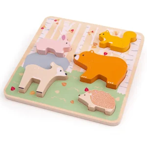 Sale AAA 100% Woodlands Chunky Puzzle Wooden Puzzles And Activity Toys | Children's Wooden Puzzles