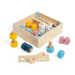Outlet AAA Certified Crate of Nuts & Bolts Wooden Puzzles And Activity Toys | Toy Tool Sets