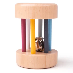 Hot AAA Certified Wooden Roll Rattle Traditional Wooden Toys | Gifts For 5 Yr Olds