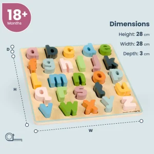 Outlet AAA Lowercase ABC Puzzle Kids Wooden Puzzles And Activity Toys | Kids Learning Numbers And Letter