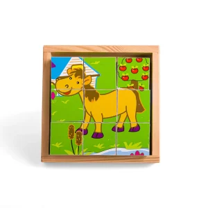 Hot Animal Cube Puzzle Wooden Puzzles And Activity Toys | Children's Wooden Puzzles