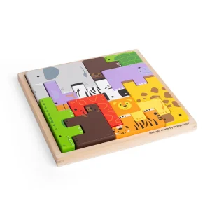 Outlet Animal Lock-A-Block Wooden Puzzles And Activity Toys | Traditional Wooden Toys