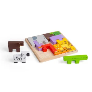 Outlet Animal Lock-A-Block Wooden Puzzles And Activity Toys | Traditional Wooden Toys
