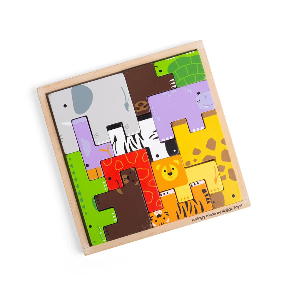 animal_lockablock_2.webp Outlet Animal Lock-A-Block Wooden Puzzles And Activity Toys | Traditional Wooden Toys