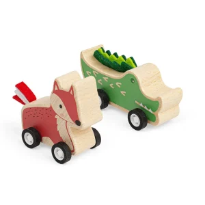 New Animal Pull Backs – Fox, Croc Traditional Wooden Toys | Wooden Push And Pull Along Toys