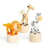 Sale Animal Push Ups – Elephant, Croc, Fox Traditional Wooden Toys | Wooden Push And Pull Along Toys