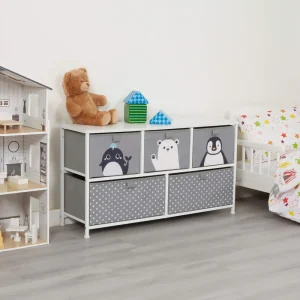 Online Arctic 5 Drawer Kids Storage Chest Kids Kid’s Furniture