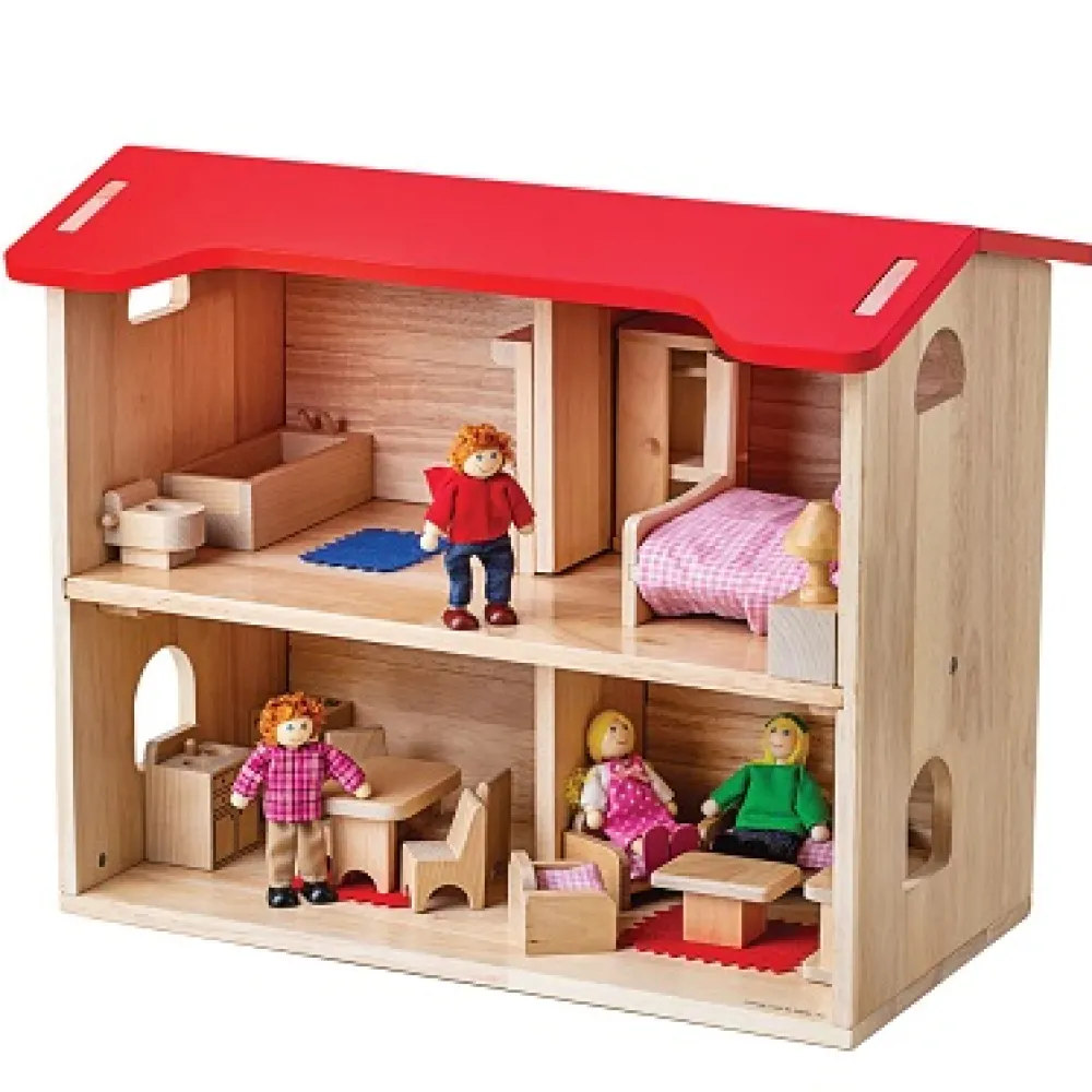 bigjigs_complete_dolls_ho_0.webp Discount Bigjigs Complete Dolls House Wooden Doll’s Houses | Toys For 4 Year Olds