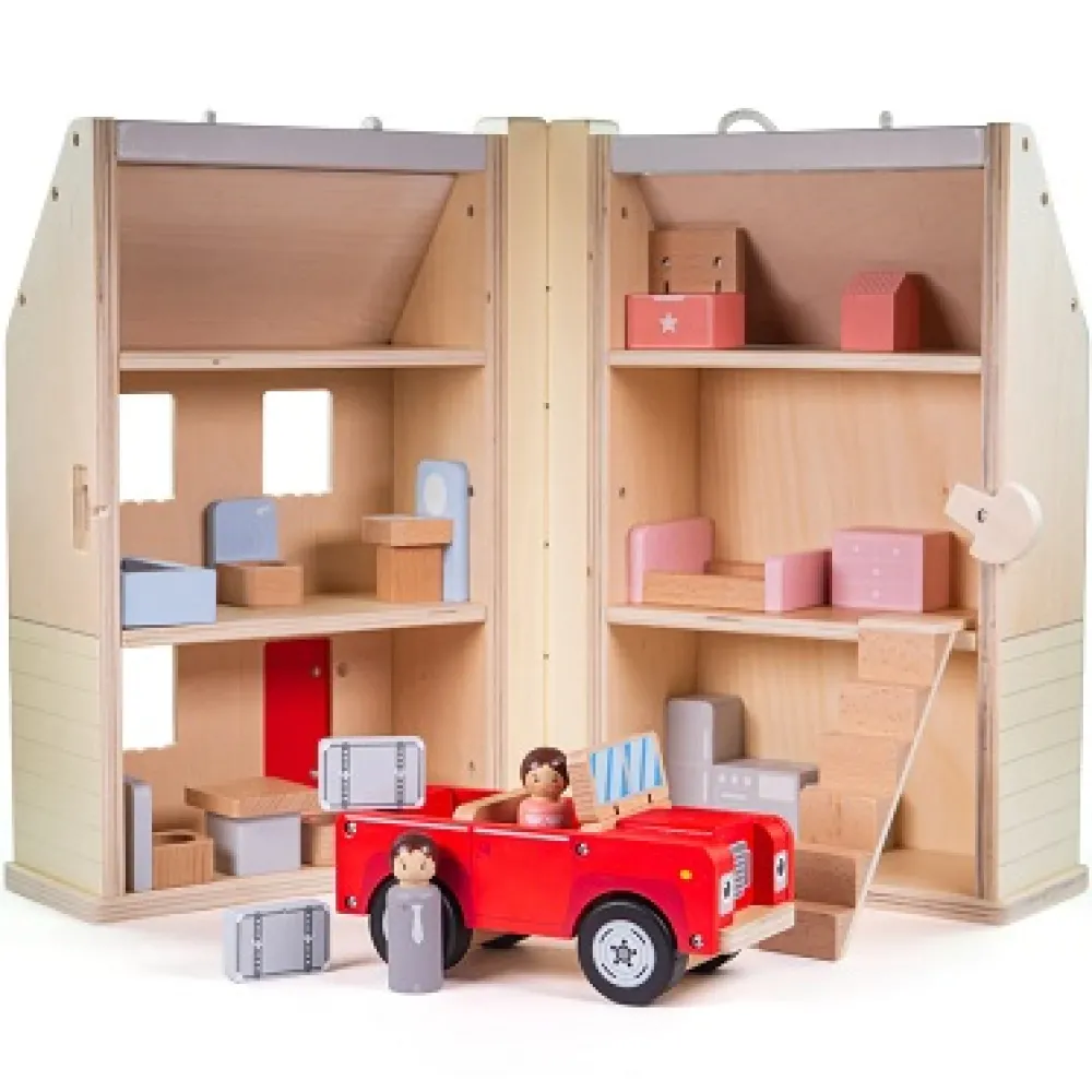 bigjigs_folding_dolls_hou_2.webp Discount Bigjigs Folding Dolls House Set Wooden Doll’s Houses | Activity Toys & Games