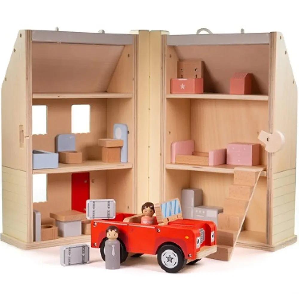 bigjigs_folding_dolls_hou_3.webp Discount Bigjigs Folding Dolls House Set Wooden Doll’s Houses | Activity Toys & Games
