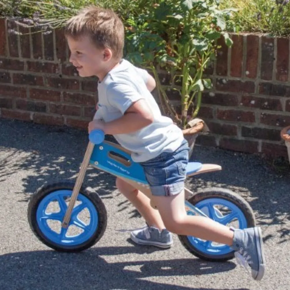 bigjigs_my_first_bike__bl_2.webp New Bigjigs My First Bike – Blue Balance Bike Traditional Wooden Toys | Bikes And Trikes