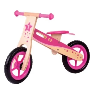 Clearance Bigjigs My First Bike – Pink Balance Bike Traditional Wooden Toys | Bikes And Trikes