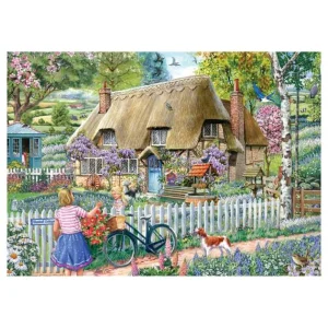 Hot Bluebell Cottage 1000 Piece Puzzle Children's Wooden Puzzles