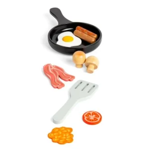 Outlet Breakfast Fry Up Wooden Toy Food Sets | Shopping Role Play