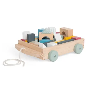 Clearance Brick Cart Wooden Push And Pull Along Toys | Building & Stacking Toys
