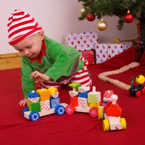 Fashion Build Up Train Bath Toys | Wooden Push And Pull Along Toys