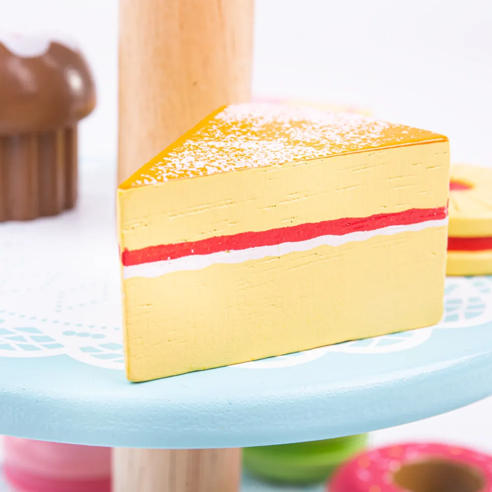 cake_stand_with__cakes_6.webp Fashion Cake stand with 9 Cakes Play Shop Cook And Share | Wooden Toy Food Sets