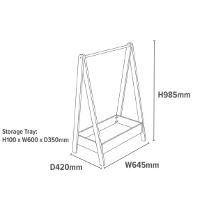 Outlet Children’s Dressing Rail Kids Kid’s Furniture