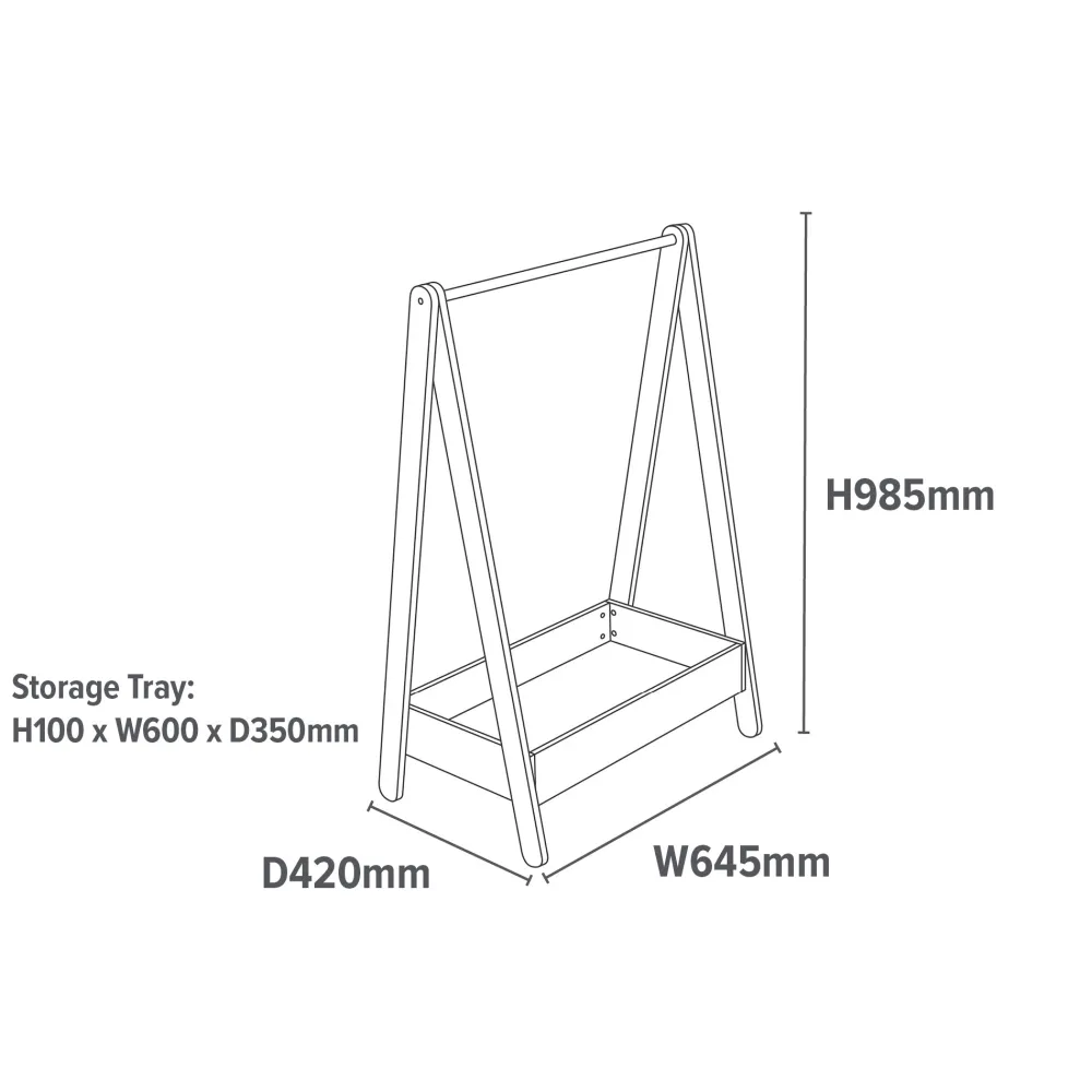 childrens_dressing_rail_5.webp Outlet Children’s Dressing Rail Kids Kid’s Furniture