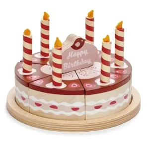 Sale Chocolate Birthday Cake Wooden Toy Food Sets | Shopping Role Play