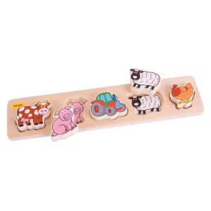 Clearance Chunky Lift and Match Farm Puzzle Wooden Puzzles And Activity Toys | Children's Wooden Puzzles