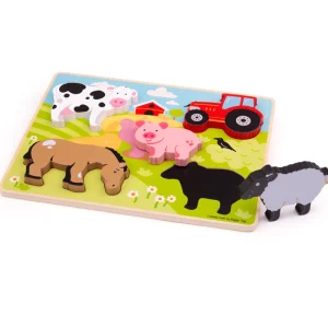 Hot Chunky Lift Out Farm Puzzle Wooden Puzzles And Activity Toys | Children's Wooden Puzzles