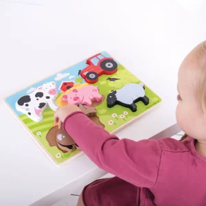 Hot Chunky Lift Out Farm Puzzle Wooden Puzzles And Activity Toys | Children's Wooden Puzzles
