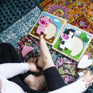 Hot Chunky Lift-Out Puzzle – Cow Wooden Puzzles And Activity Toys | Children's Wooden Puzzles