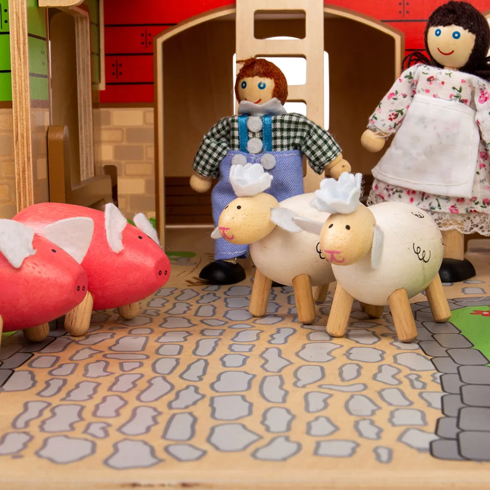 cobblestone_farm_toy_bund_2.webp Outlet Cobblestone Farm Toy Bundle Wooden Animal Toys | Wooden Farm Sets & Animal Toys