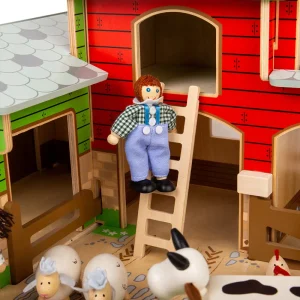 Outlet Cobblestone Farm Toy Bundle Wooden Animal Toys | Wooden Farm Sets & Animal Toys