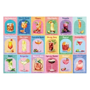 Discount Colourful Cocktails 1000 Piece Puzzle Children's Wooden Puzzles