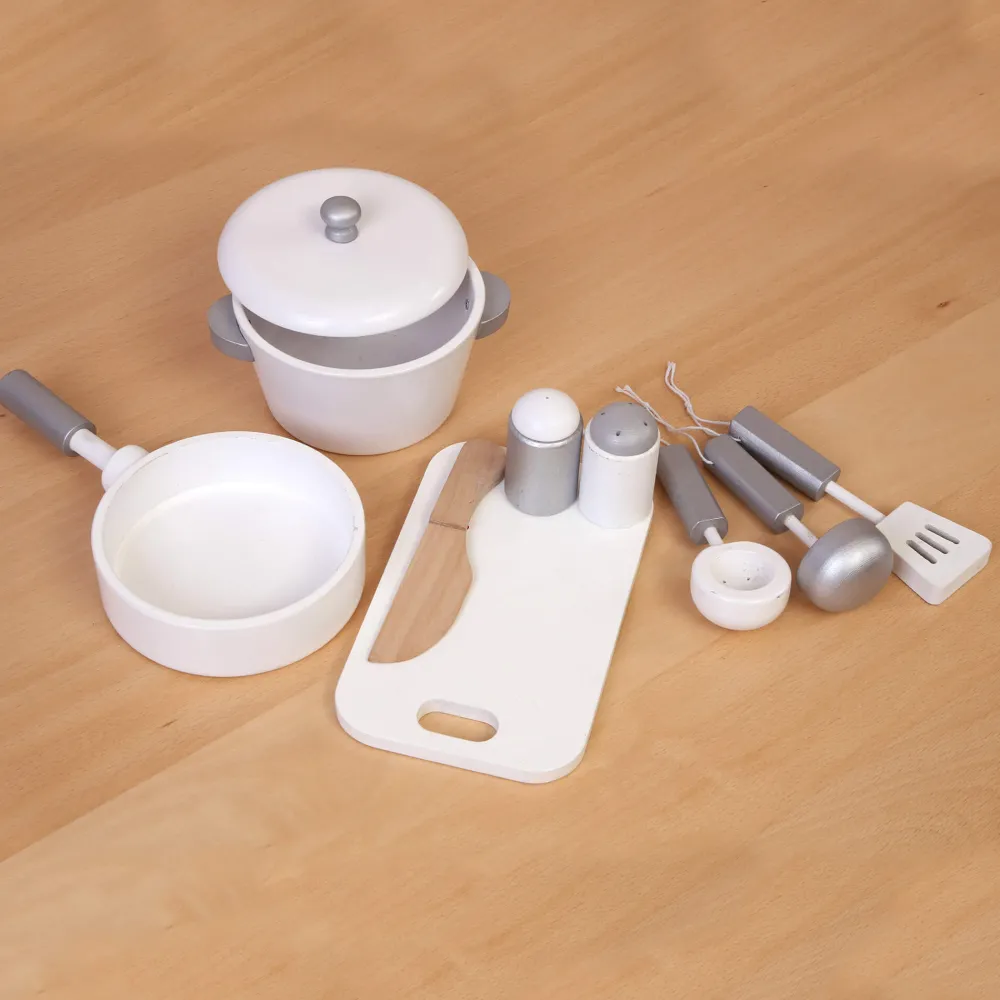 country_play_kitchen_with_2.webp Outlet Country Play Kitchen with 9 Wooden Accessories Play Shop Cook And Share | Pretend Play Kitchens