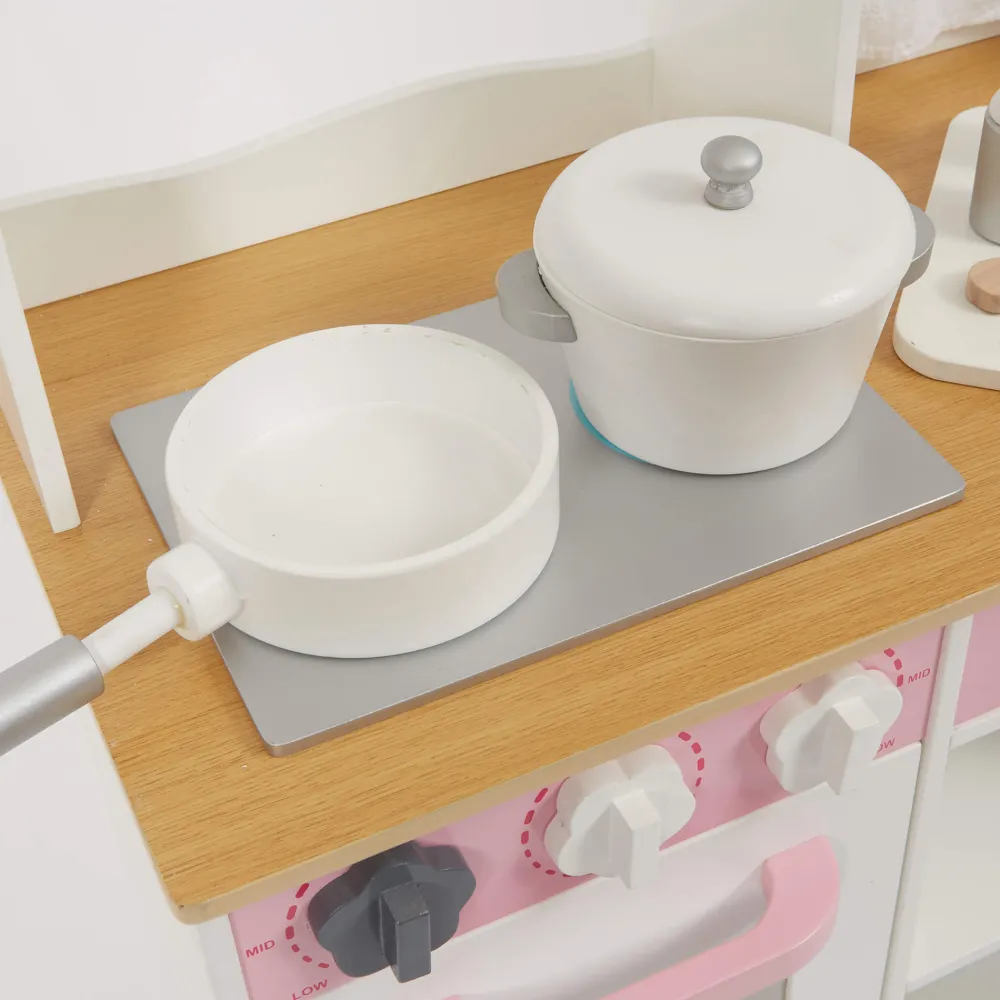 country_play_kitchen_with_4.webp Outlet Country Play Kitchen with 9 Wooden Accessories Play Shop Cook And Share | Pretend Play Kitchens