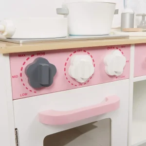 Outlet Country Play Kitchen with 9 Wooden Accessories Play Shop Cook And Share | Pretend Play Kitchens