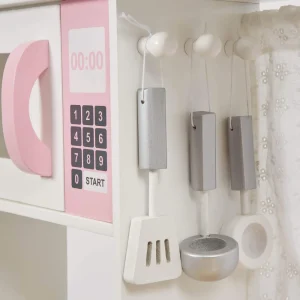 Outlet Country Play Kitchen with 9 Wooden Accessories Play Shop Cook And Share | Pretend Play Kitchens