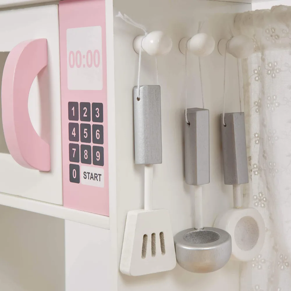 country_play_kitchen_with_7.webp Outlet Country Play Kitchen with 9 Wooden Accessories Play Shop Cook And Share | Pretend Play Kitchens