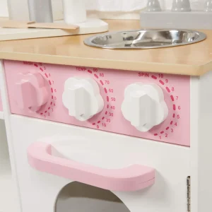Outlet Country Play Kitchen with 9 Wooden Accessories Play Shop Cook And Share | Pretend Play Kitchens