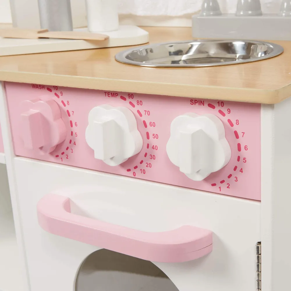 country_play_kitchen_with_9.webp Outlet Country Play Kitchen with 9 Wooden Accessories Play Shop Cook And Share | Pretend Play Kitchens