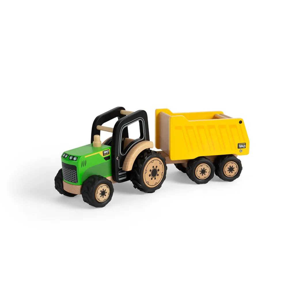 country_tractor__trailer_0.webp Discount Country Tractor & Trailer Wooden Toy Cars For Children | Wooden Farm Sets & Animal Toys