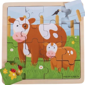 Hot Cow & Calf Puzzle Wooden Puzzles And Activity Toys | Children's Wooden Puzzles