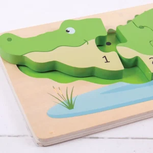 Best Crocodile Number Puzzle Wooden Puzzles And Activity Toys | Children's Wooden Puzzles