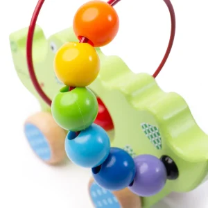Hot Crocodile Push Along Bead Frame Wooden Push And Pull Along Toys | Activity Toys & Games