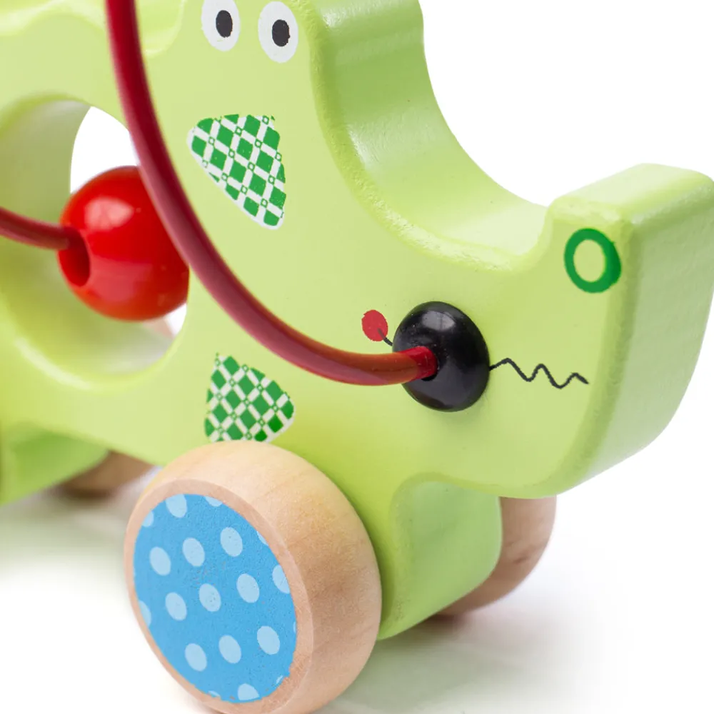 crocodile_push_along_bead_2.webp Hot Crocodile Push Along Bead Frame Wooden Push And Pull Along Toys | Activity Toys & Games
