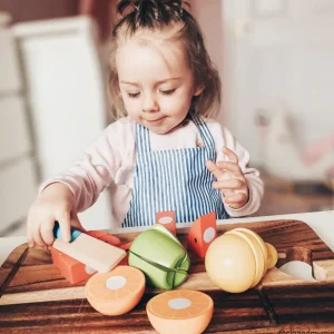 Outlet Cutting Fruit Chef Set Play Shop Cook And Share | Wooden Toy Food Sets