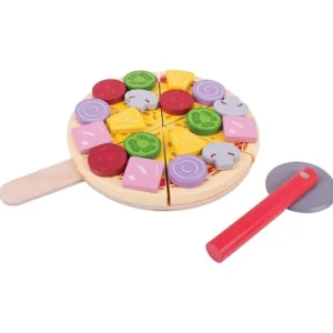 Discount Cutting Pizza Set Play Shop Cook And Share | Wooden Toy Food Sets