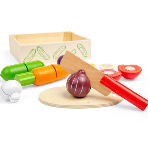 Clearance Cutting Veg Crate Play Shop Cook And Share | Wooden Toy Food Sets