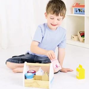 Outlet Dairy Delivery Set Play Shop Cook And Share | Wooden Toy Food Sets
