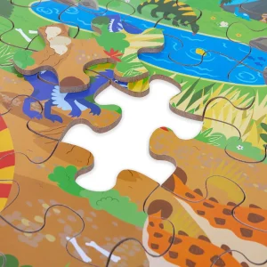 Discount Dawn of the Dinosaur Floor Puzzle (48 piece) Wooden Puzzles And Activity Toys | Children's Wooden Puzzles