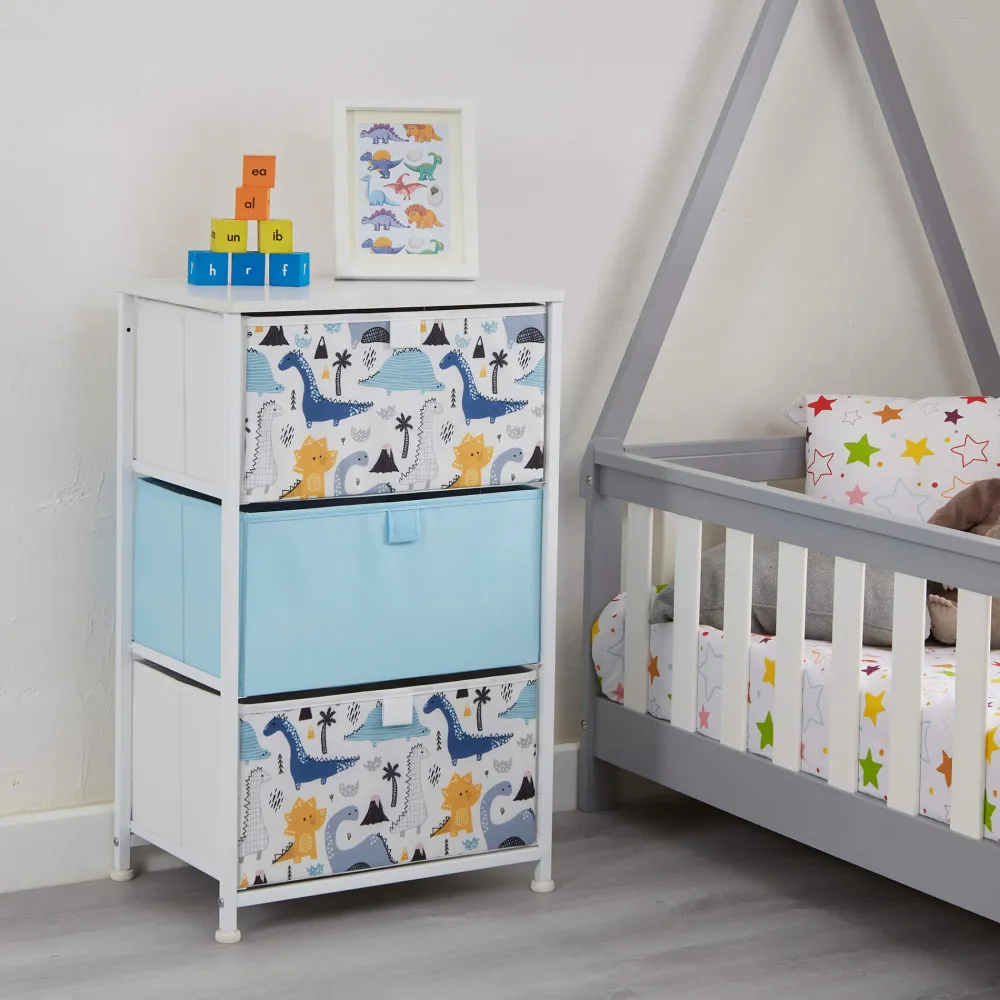dinosaur__drawer_kids_sto_1.webp Fashion Dinosaur 3 Drawer Kids Storage Chest Kids Kid’s Furniture