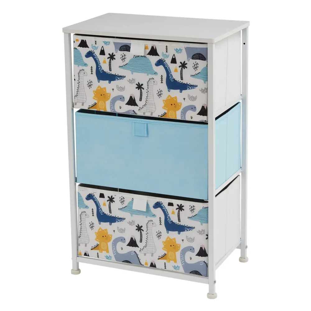 dinosaur__drawer_kids_sto_2.webp Fashion Dinosaur 3 Drawer Kids Storage Chest Kids Kid’s Furniture